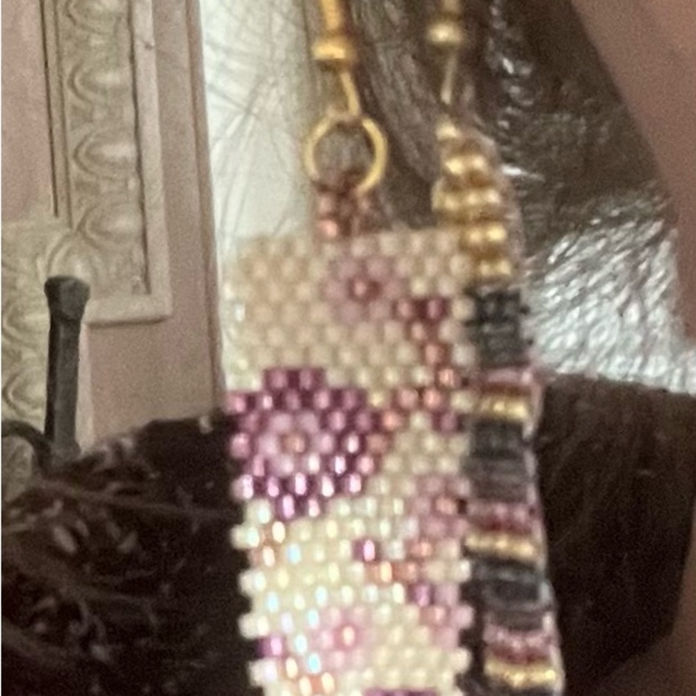 Hand Crafted Seed Bead Earrings